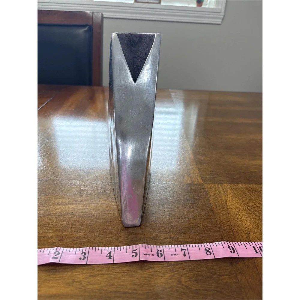 Metal Brutalist Triangle Abstract Form Made In India Vase